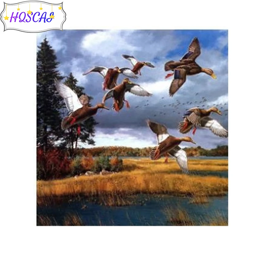 Diamond Painting Wild goose 5D DIY Diamond Painting Full Square Drill Embroidery 3d Cross Stitch art Natural scenery Home Decor