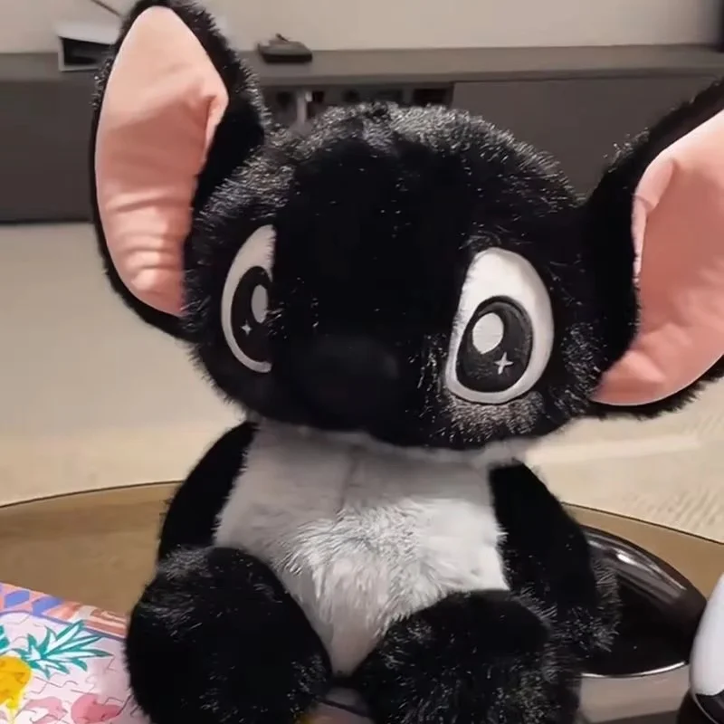 ديزني الأسود بين النجوم الطفل غرزة أفخم دمية الكرتون لطيف الكلب مرافقة النوم دمية غرفة ديكور فتاة Kawaii هدايا عيد الميلاد