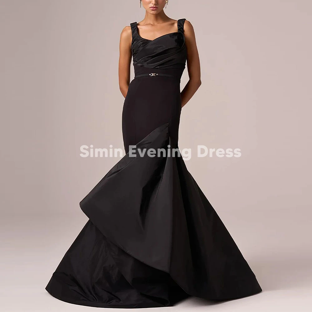

Simin Customized Women's Square Neck Mermaid Evening Dresses With Sleeveless Pleats Floor-Length Elegant Party Dresses 2025