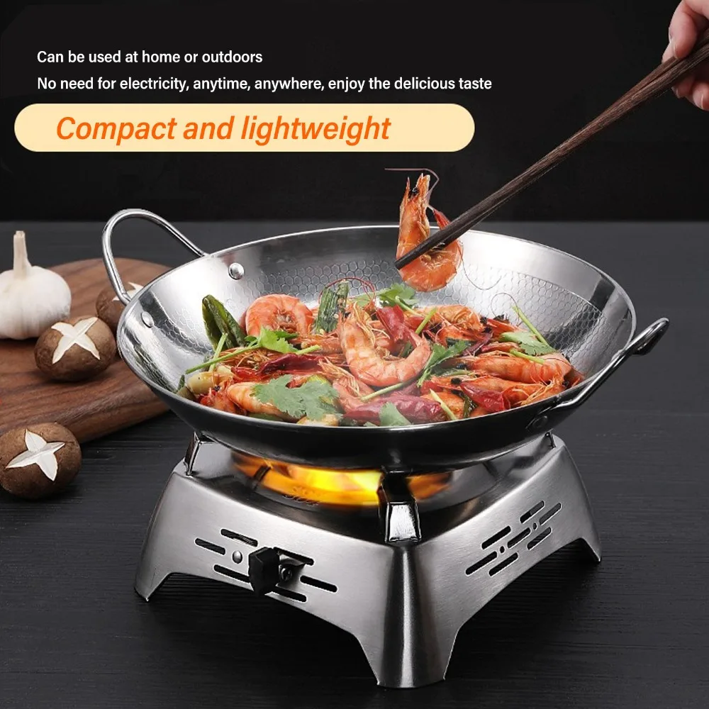 

Портативная походная плита-горелка из нержавеющей стали выдвижного типа с регулировкой пламени