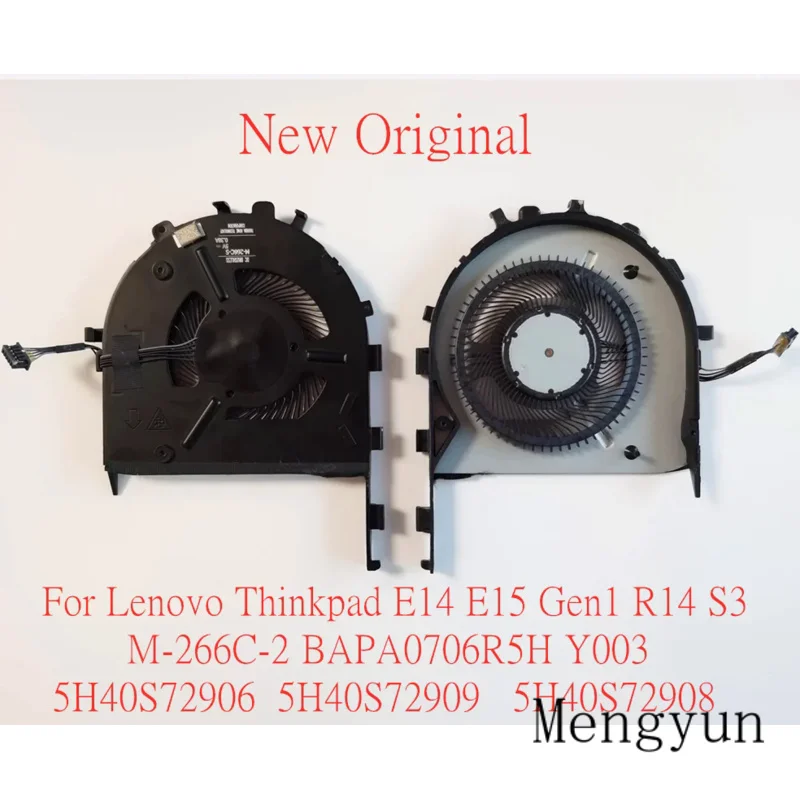 NewOriginal LaptopCooling Fan For Lenovo Thinkpad E14 E15 Gen1 R14 S3 M-266C-2 BAPA0706R5H Y003 5H40S72906 5H40S72909 5H40S72908