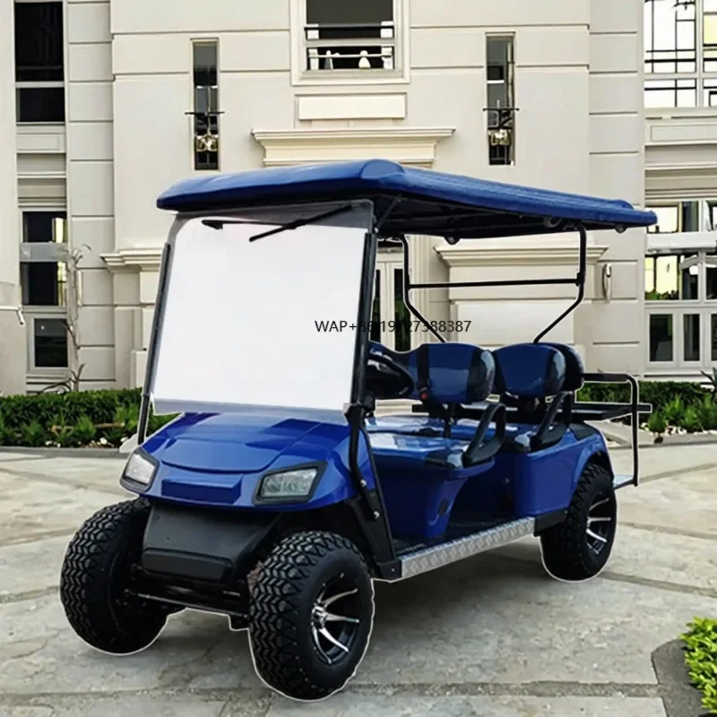 

Hot New 48V 5kw Mini Electric 4-Seater Golf Cart Fast Speed Club Car with Aluminium Frame