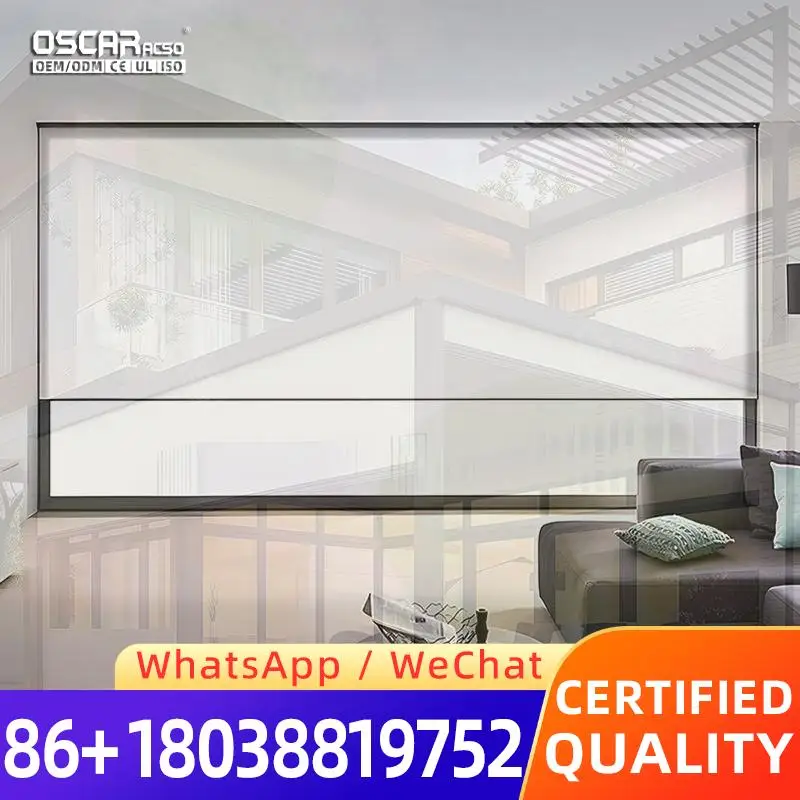 

Motorized Outdoor Windproof Zip Screen Vertical Blinds Waterproof AntiUV for Patio Balcony Office Rolling shutter