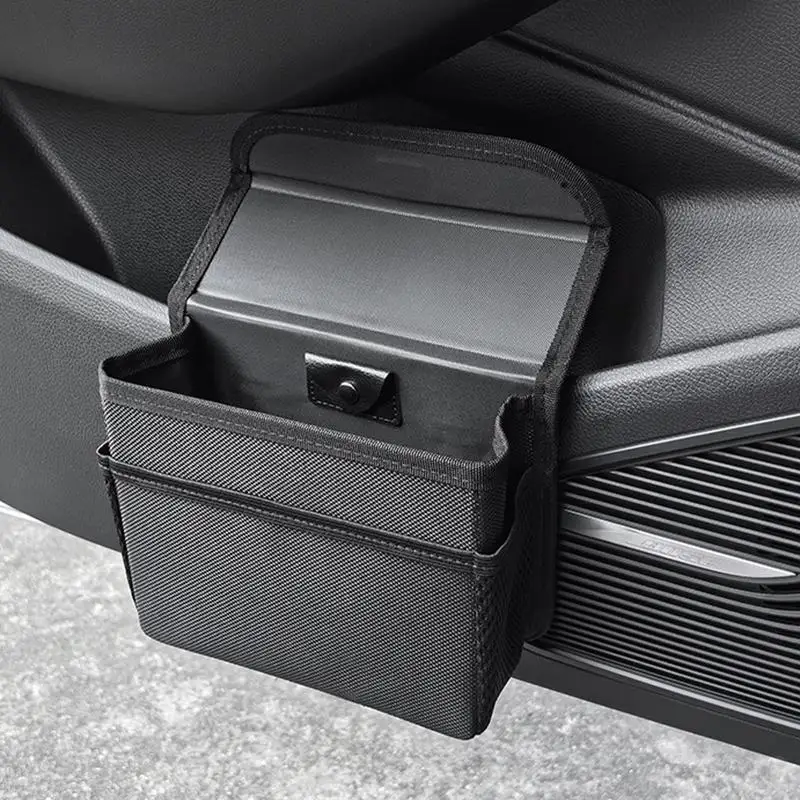 Car Trash Bin Waterproof Auto Trash Can Foldable Car Storage Organizer Leak-Proof Car Seat Back Storage Bag Backseat Trash Can