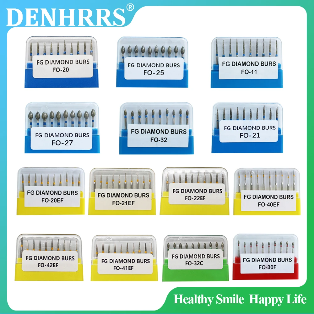Dental Burs FO Series Diamond Burs 10Pcs/Pack