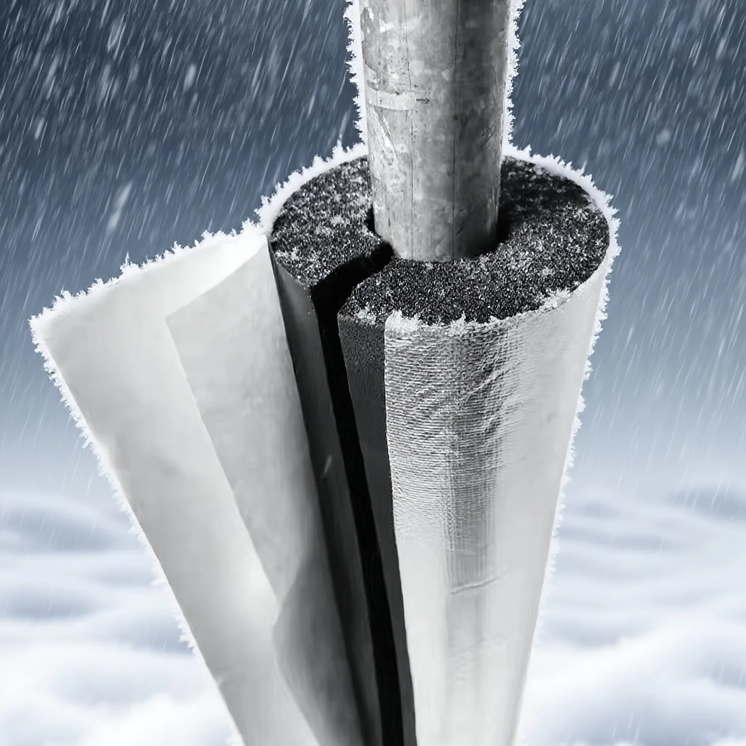 

37-дюймовая самоклеящаяся изоляция труб, сверхмощная, незамерзающая, предварительно открытая, подкладка из алюминиевой фольги. Идеально подходит для -32 ° F, защита на открытом воздухе