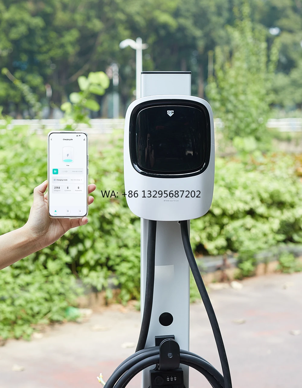 

OEM AC Home Wall-mounted EV Charger Station 7KW New with FRID Smart WiFi App for Electric Vehicle