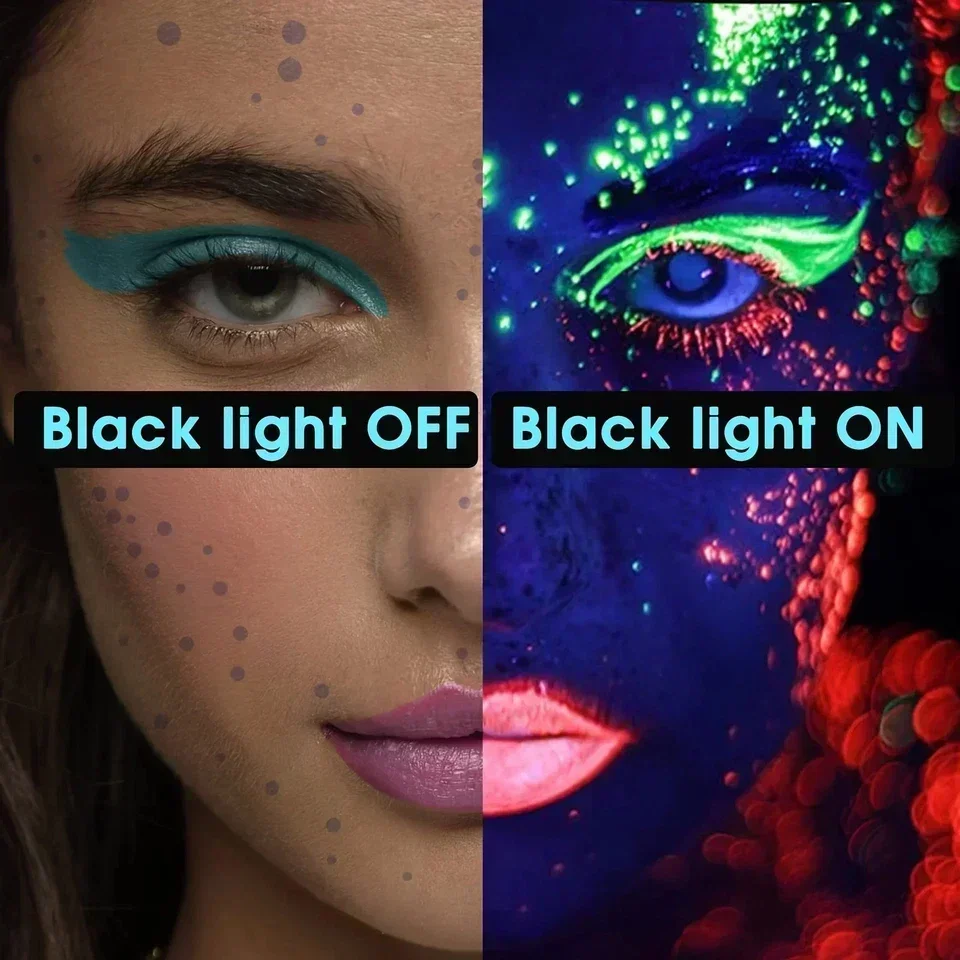 2 Pack 12W UV Black Light Bulb 385-400nm UVA LED Blacklight E27 Base for Halloween Party Body Paint Fluorescent Poster