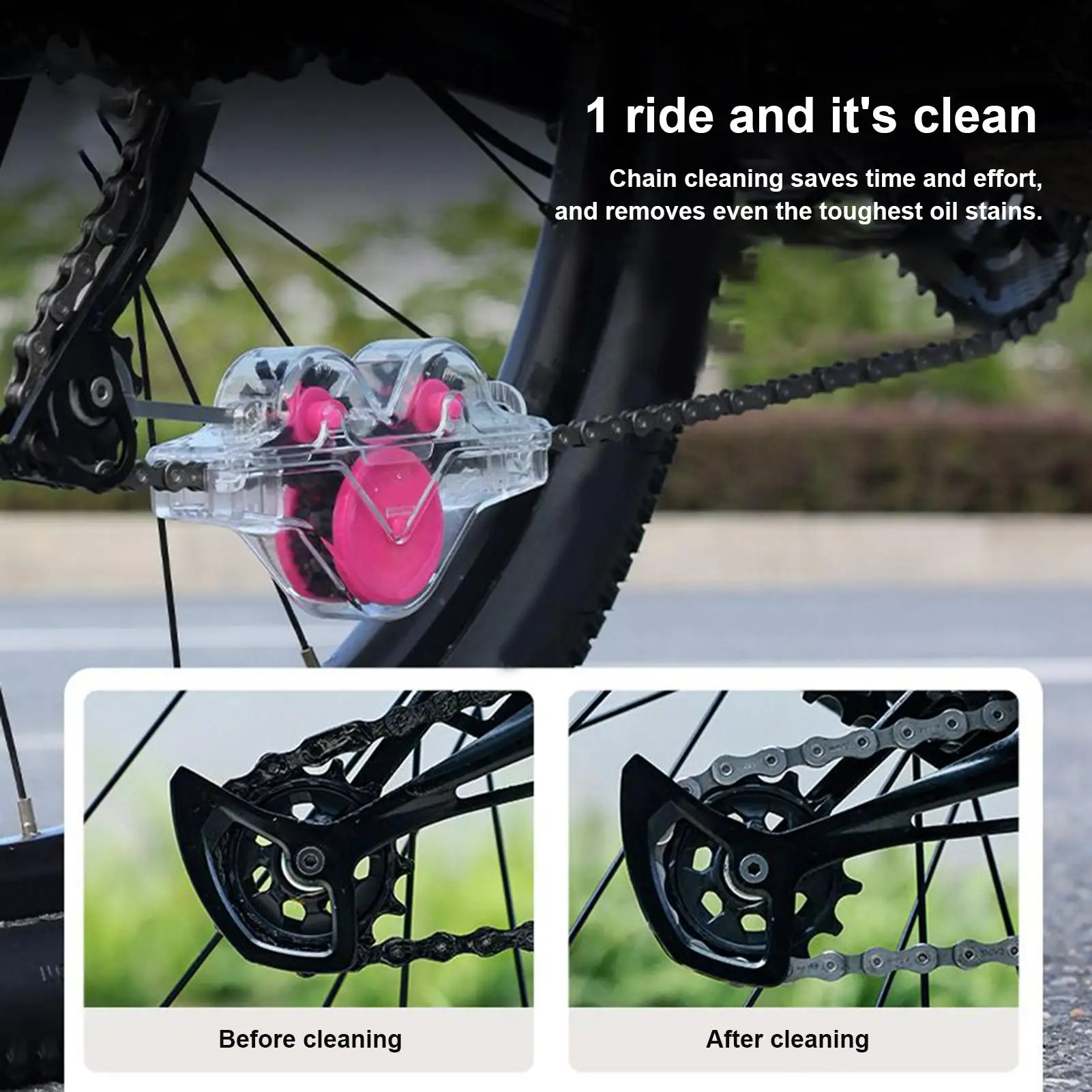 

Bike Chain Cleaner Cycling Frog Chain Washer High-Performance Bike Cleaning Tool for Gravel Trail Racing Mountain Bike Road Bike
