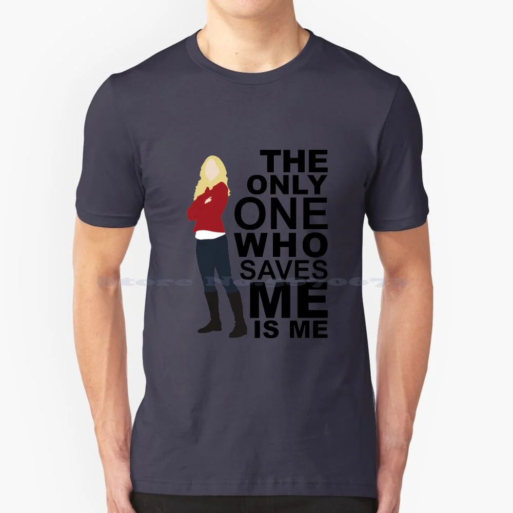 Swan-Only One Who Saves Me T Shirt 100% Cotton Tee Swan Ouat Once Upon A Time Abc Quote