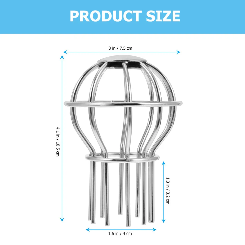 2Pcs Roof Drainage Filter Strainers Stainless Steel Anti-Block Covers for Gutter Downspout Guard Rooftop Water