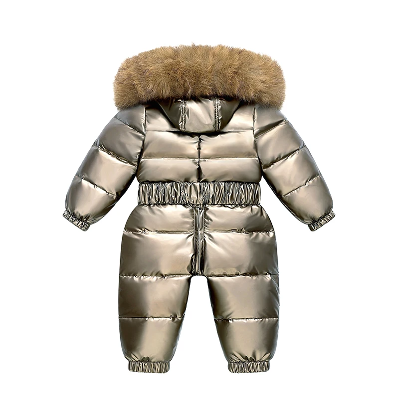 Winter Ski Suit Baby Jumpsuit Boy Overalls Warm down jacket Kids toddler girl Clothes Children Clothing faux Warm Kids Snowsuit