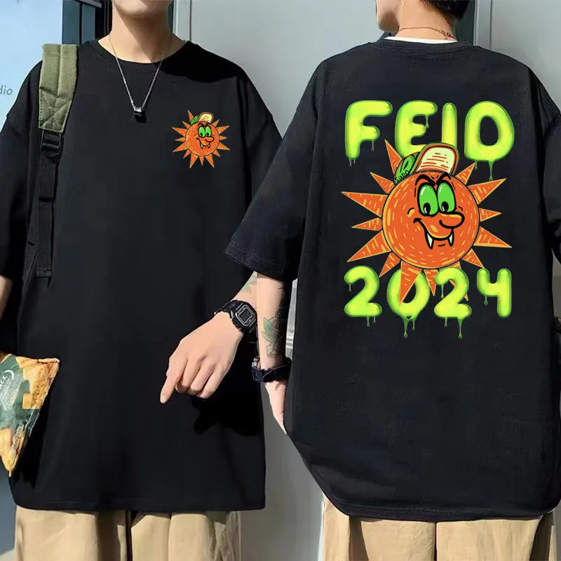 

Best Famous Rapper Feid Ferxxo Ferxxocalipsis Tour 2024 Double Sided Print T-shirts Male Hip Hop Casual Unisex Oversized T Shirt