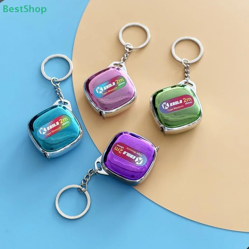 

〔Rebecca〕Portable 2M Mini Tape Measure with Keychain – Colorful & Space-Saving for DIY/Household