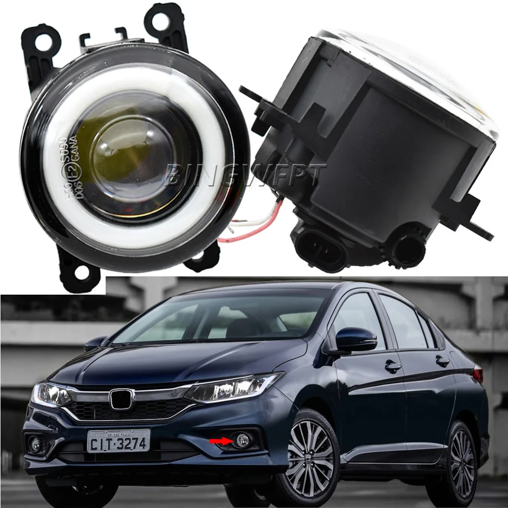 Światła przeciwmgielne LED Angel Eye DRL 12V Światła do jazdy dziennej do Honda City Grace 2014 2015 2016 2017 2018 2019, stylizacja samochodowa