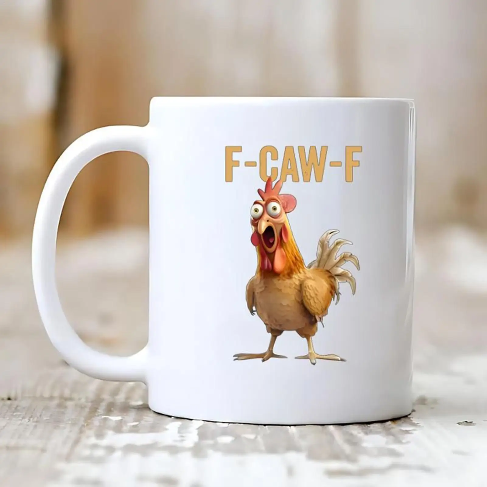 Coffee Mug Funny Drinkware Decoration Rooster Pattern Ceramic Water Mug For Tea Milk Chocolate Beer Home Camping Hotel Apartment