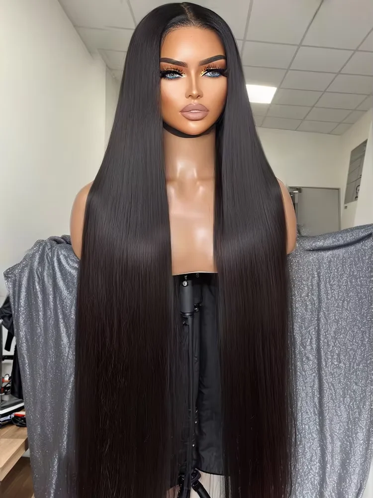 

Rosabeauty 30 36 Inch Straight Transparent 13x6 Lace Frontal Human Hair 250% 13x4 Front Wig 5x5 Glueless Closure Wigs For Women
