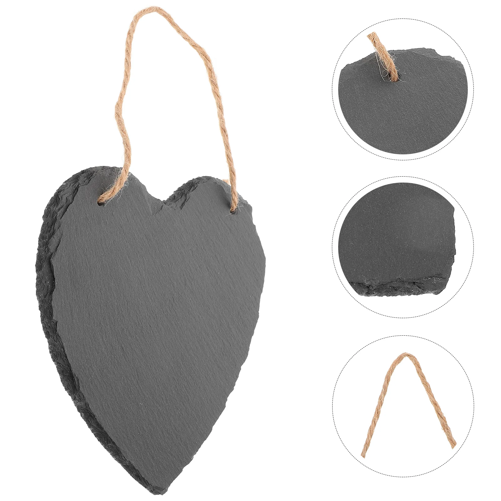 Signs Garden Stone Labels Slate Tags for Hanging Natural Heart-shaped Plant Gift Price Warm Letter Design Garden Decor