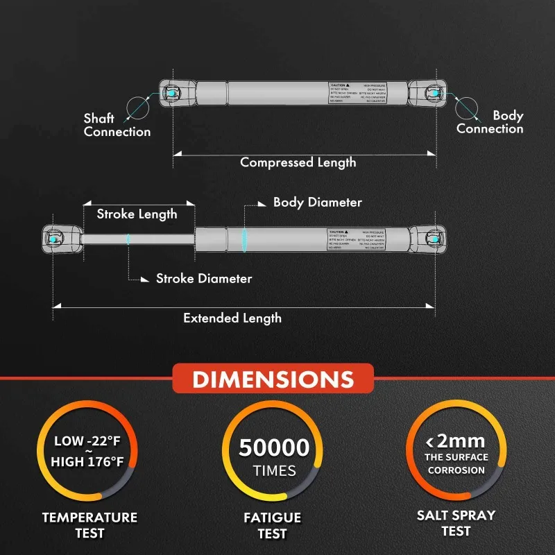 PUSU 2PCS Rear Hatch Lift Supports Shock Struts for Honda Crosstour 2012-2015 Hatchback 74820TP6A01, 74870TP6A01 74820-TP6-A01