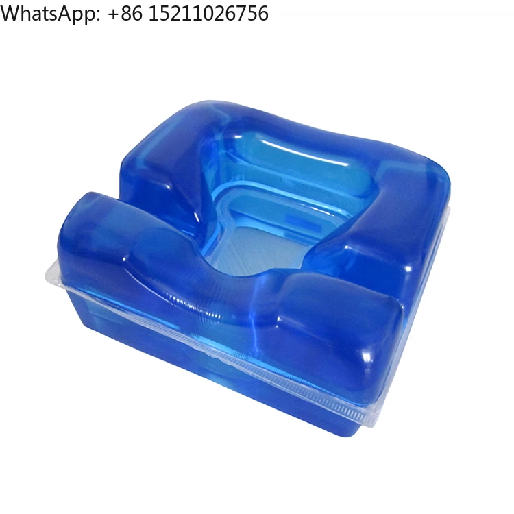 

Medical Surgery Positioning Blue Gel Pad Prone Headrest Patient Face Protection 25x23x13cm Hospital Use
