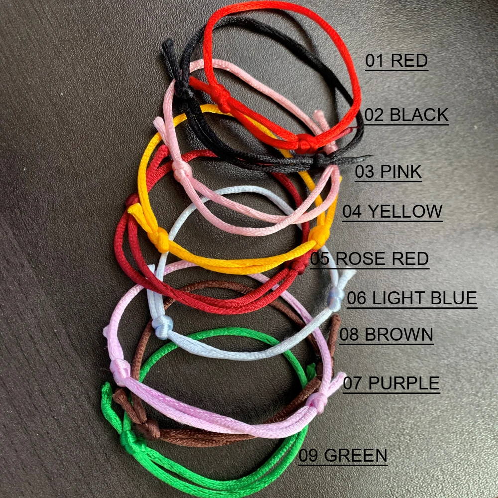 Handmade Elastric Mix Color Rope Wristband Bracelets Causal Sport Wrist Chain Rope String Strand Thread Arm Cuff Making Jewelry