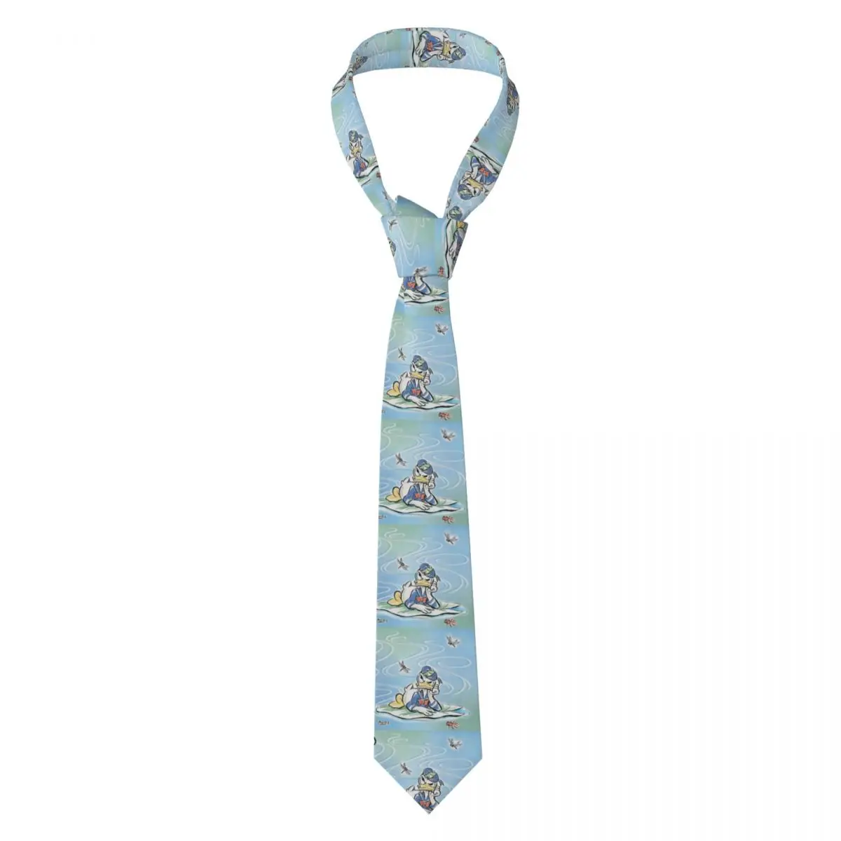 Personalized Donald Duck Anime Cartoon Neckties Men's Silk Comic Neck Tie for Wedding