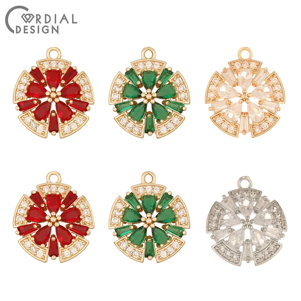 

Cordial Design 30Pcs 17*19MM Jewelry Accessories/Hand Made/Pendant/DIY Earrings Making/CZ Charms/Jewelry Findings & Components