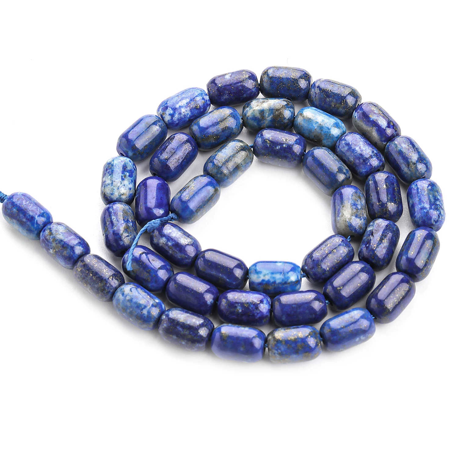 6x9mm Barrel Shape Blue Lapis Lazuli Natural Stone Bead Column Loose Beads for Jewelry Making Handmade Charms Bracelets 7.5/15\'\'