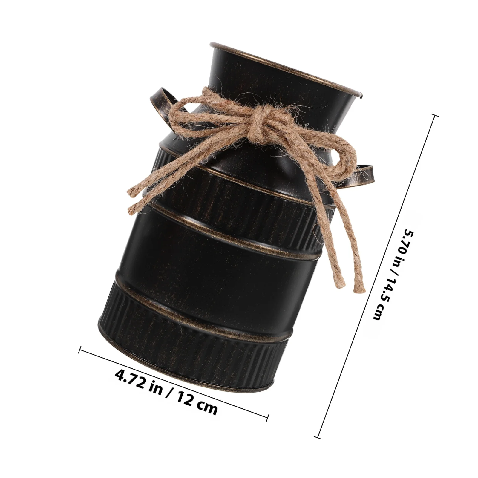 إبريق الحليب زهرة زهرية الحديد ريفي زارع معدني دلو مزهرية منزلية ديكور المنزل حفل زفاف محور #4