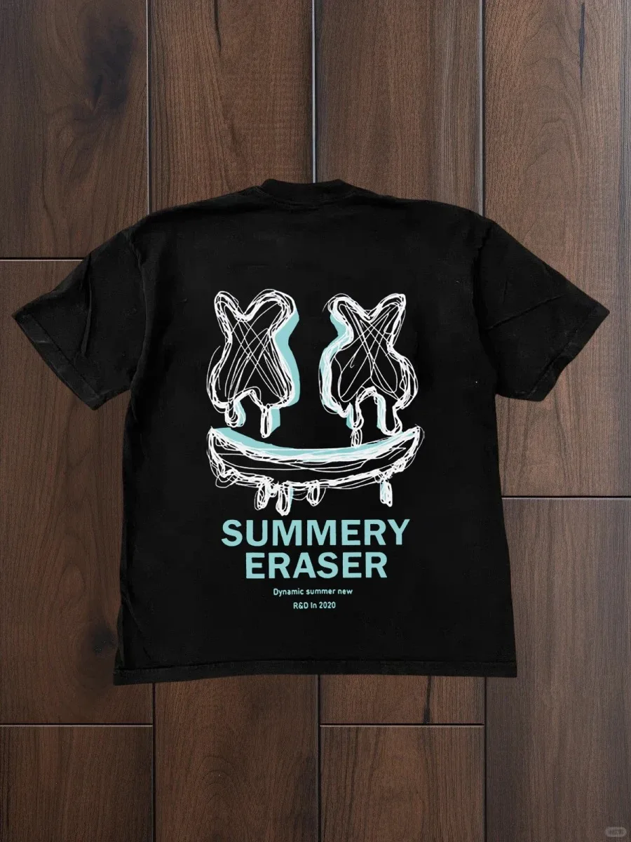 Stile gotico Ruffian Bello abbigliamento di tendenza Must-have T-shirt da donna estiva di grandi dimensioni in cotone organico Manica corta Versatile