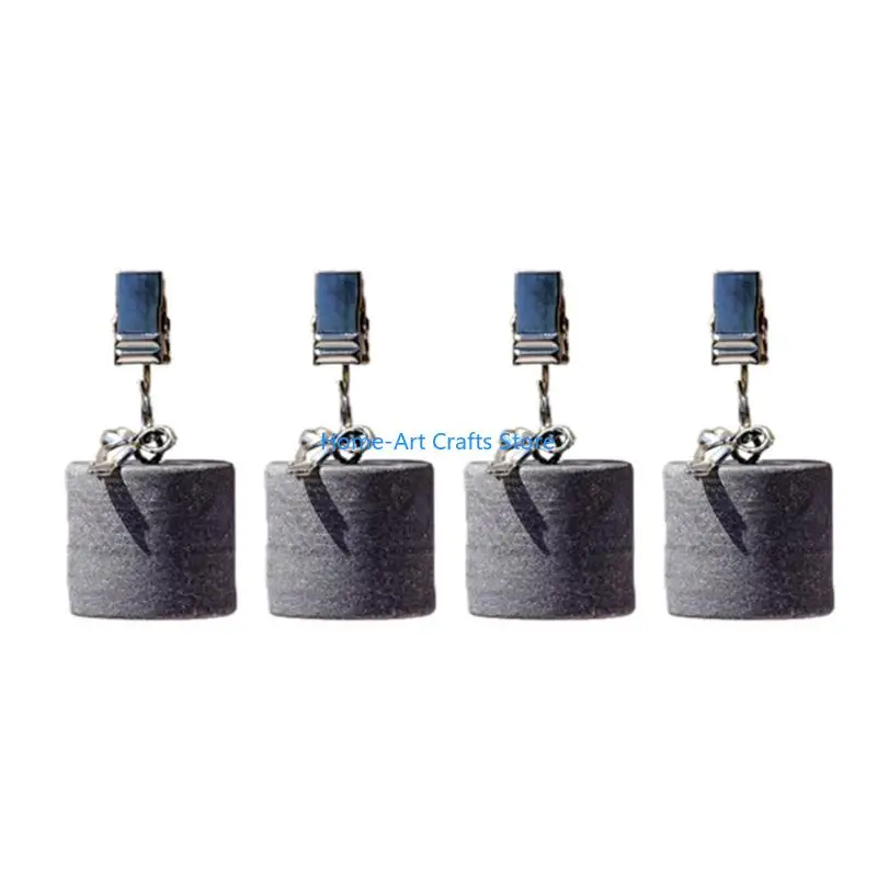 Y3NA Tablecloth Clips Stainless Steel Tablecloth Weights Natural Stone Texture Type Home Dining