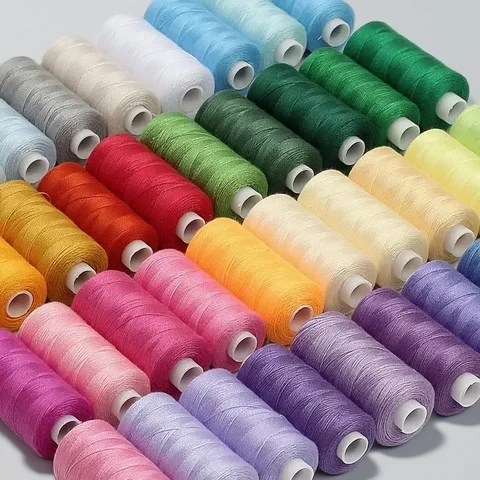 1 Set OF 10 Rolls Polyester 402 Sewing Thread For Manual and Mechanical Use, 400 Yards, DIY