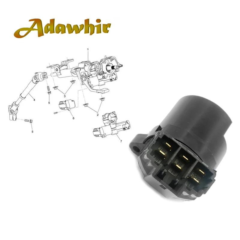 

New 6-Pin Ignition Starter Switch 96238726 for Daewoo Lanos, Nubira, Leganza, Lacetti, Evanda and Chevrolet Aveo, Optra