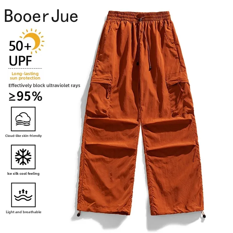 Workout Gym Running Sports Pants Women Lightweight UV Protection Quick-Dry UPF50+ Summer Drawstring Casual Jogger Casual Classic