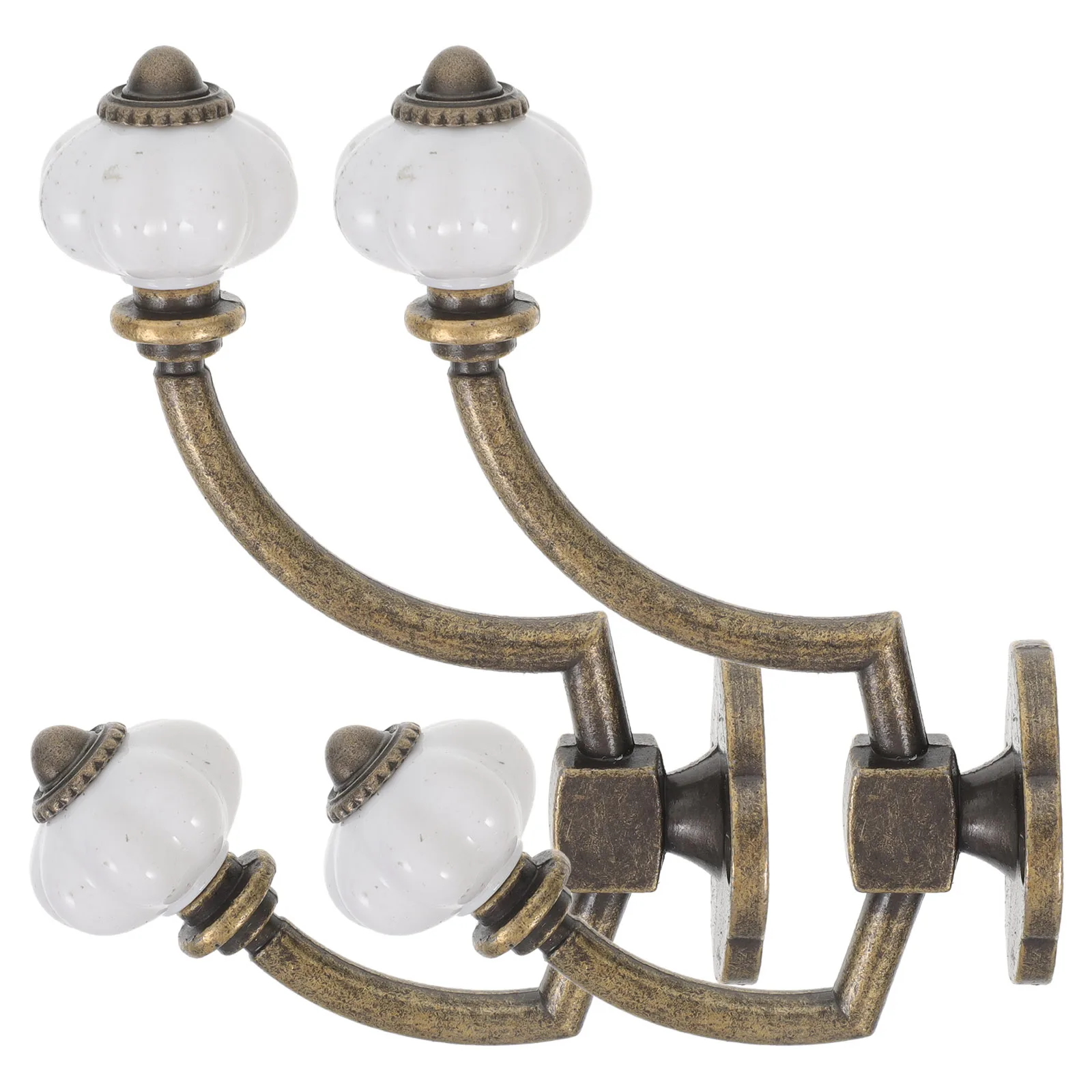 

2 Pcs Zinc Alloy Hooks Black Coats Punch Wall Home Hat Retro Bathroom Kitchen Clothes Coat Vintage Sturdy Durable Long Use