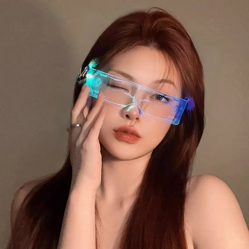 

Colorful LED Glasses Double-sided Control Luminous Goggles Party Decoration Cyberpunk Festival Performance Props