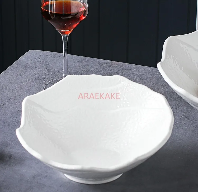 9-inch diagonal salad bowl creative tableware ceramic plate vegetable and fruit plate