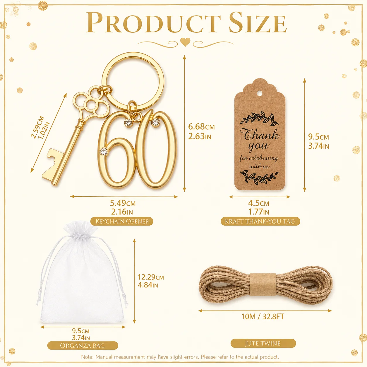 15pcs/5sets Gold Bottle Opener Keychain Set, Bulk Party Favors for Wedding Guests, Birthday Anniversary Gifts, Event Souvenirs