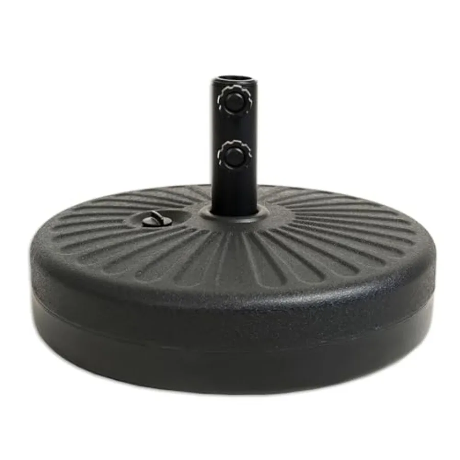 

HeliosandHestia 78 lb Heavy Duty Round Umbrella Base Plastic Water and Sand Fillable Outdoor Stand Weight for Patio Market Tabl