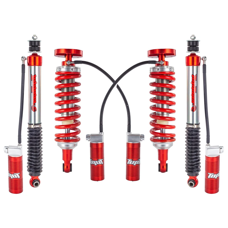 Off Road Suspension Kit Mono Tube Remote Reservoir Compression and Rebound Adjustable Shock Absorber Repair Kit for Prado 90 95