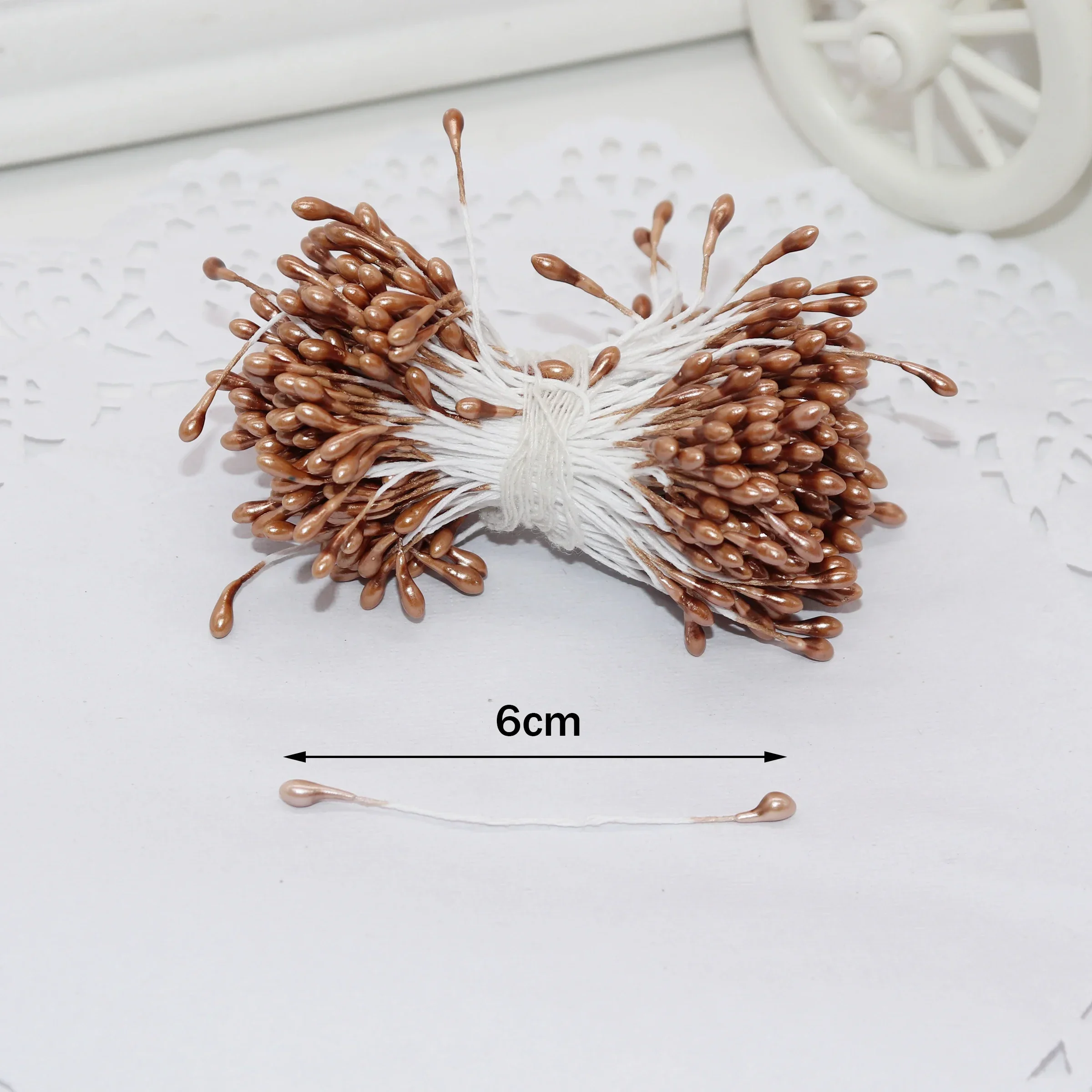 288pcs 3mm multi colors options pearl flower stamen pistil cake decoration for DIY Double heads