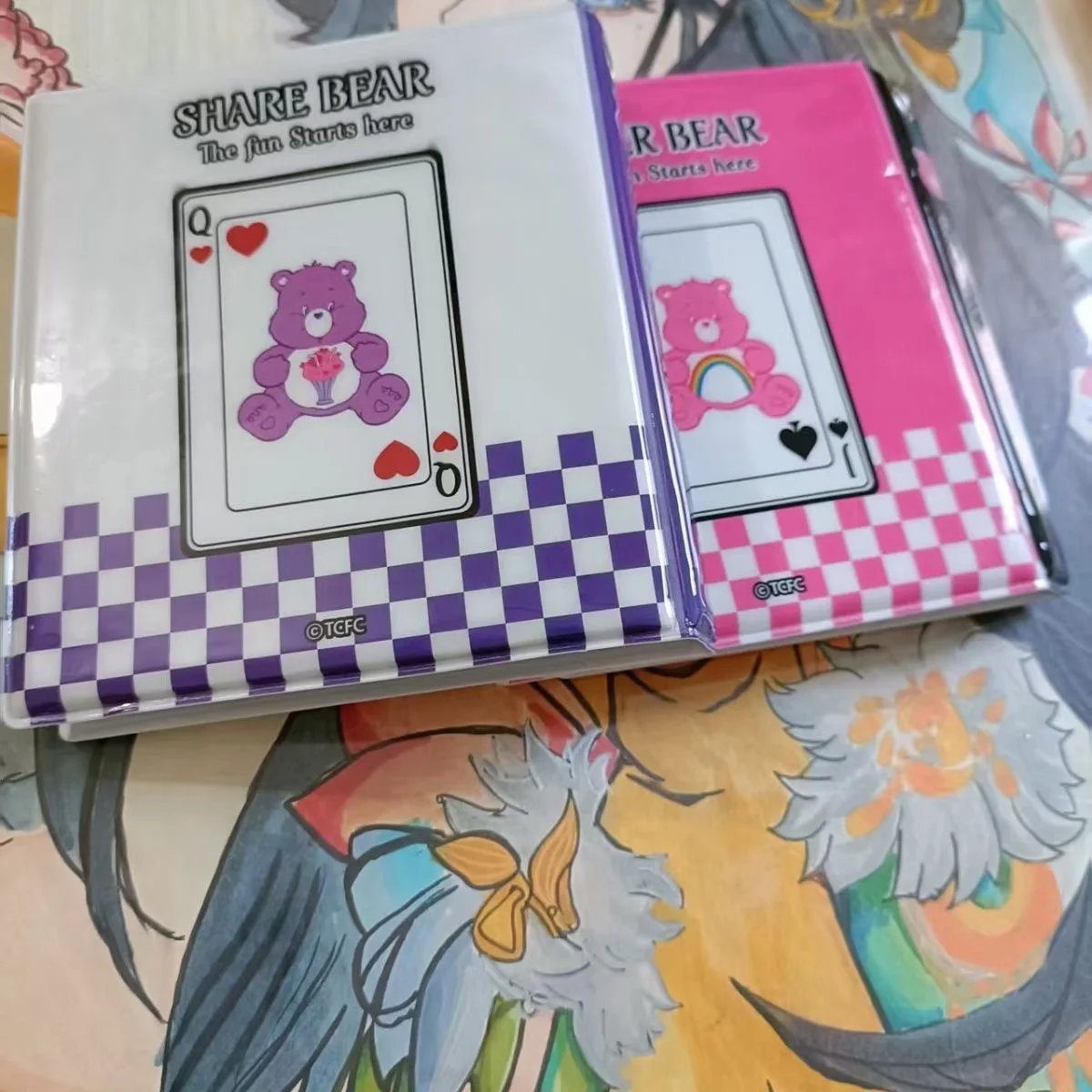 Care Bears Collectible Card Binder, Cute Storage Album, Portable Photo Card Holder Jewelry Accessory Organizer Case