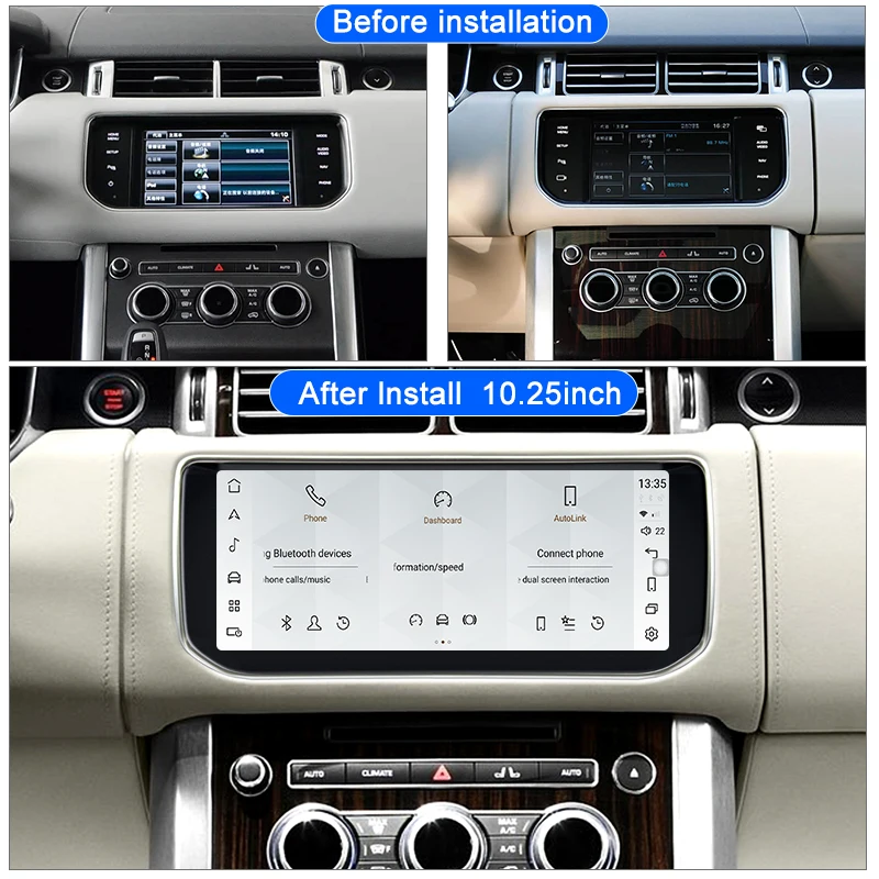 Android 14 For Range Rover L405 L494 2013-2017 10.25-inch car radio multimedia video playback GPS navigation stereo 4G WIFI DSP