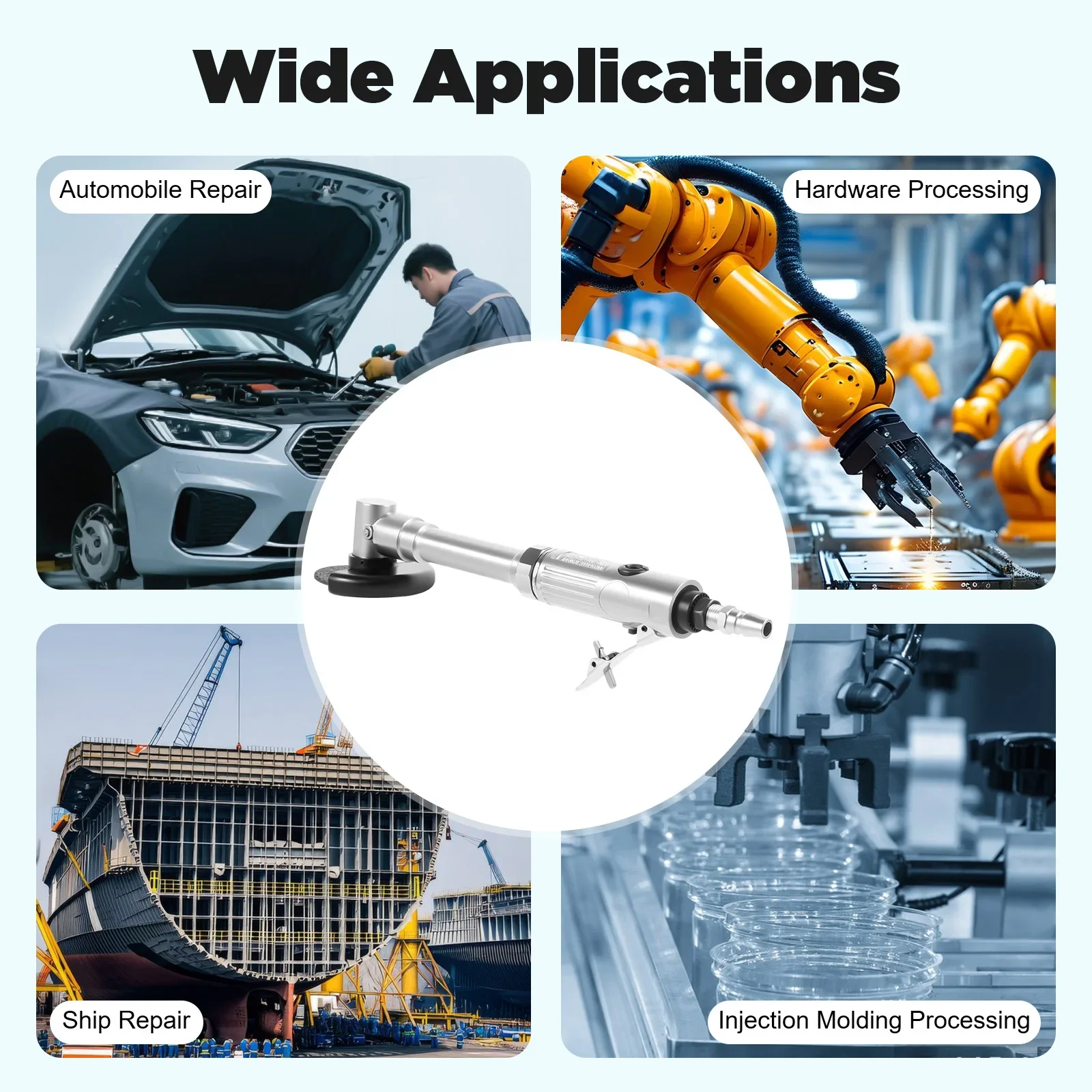 Long-handled Angle Grinder Pneumatic Cutter Machine Tool Polishing Grinder Loader