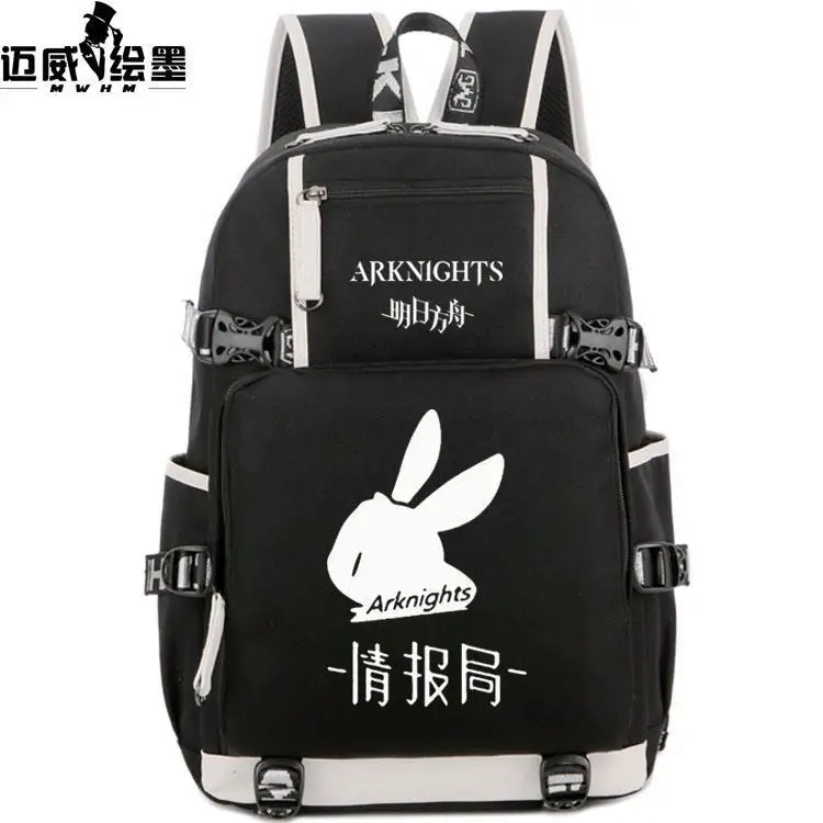 Arknights Anime Merchandise Amiya Angelic Male Female Primary And Secondary School Students Printed Backpack Laptop Bag Anime