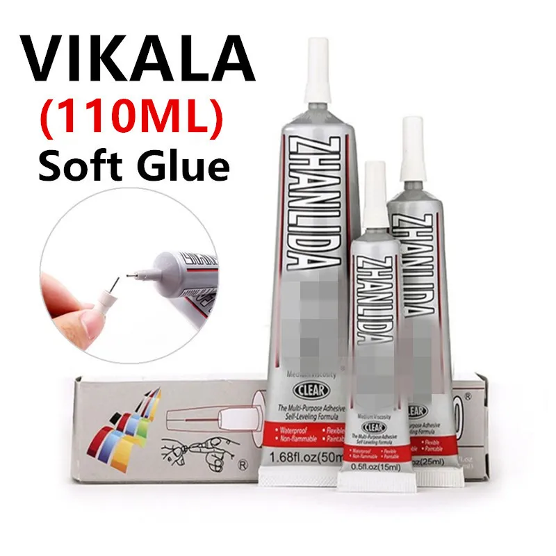 110ml Industrial Liquid ZHANLIDA vikala Strong Adhesive For Diy Diamond Painting Cloth Metal Fabric Rhinestones Crystal Glass