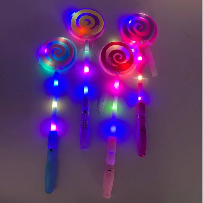 10 stücke Glow Light Up LED Lutscher Sticks Prinzessin Zauberstab Flash Leuchtende Requisiten Halloween Party Liefert Spielzeug