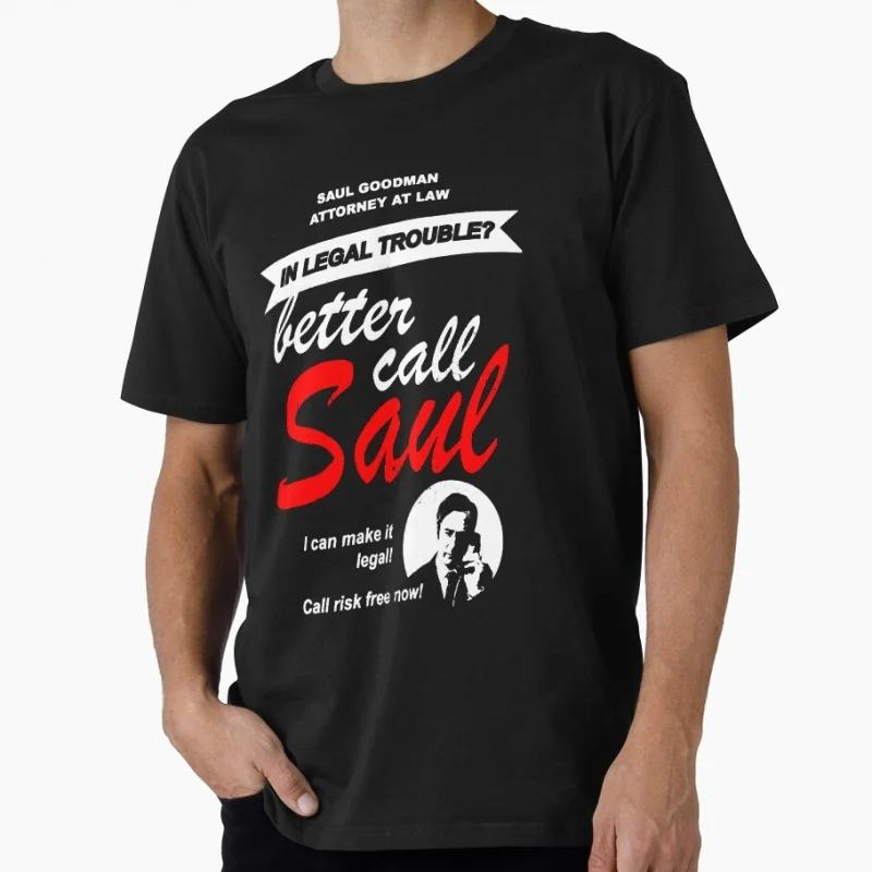 

Retro Crime Movie Better Call Saul Gift t shirt 0502 Men's 100% cotton O-Neck Short Sleeve Graphic clothes All size tee S-6XL