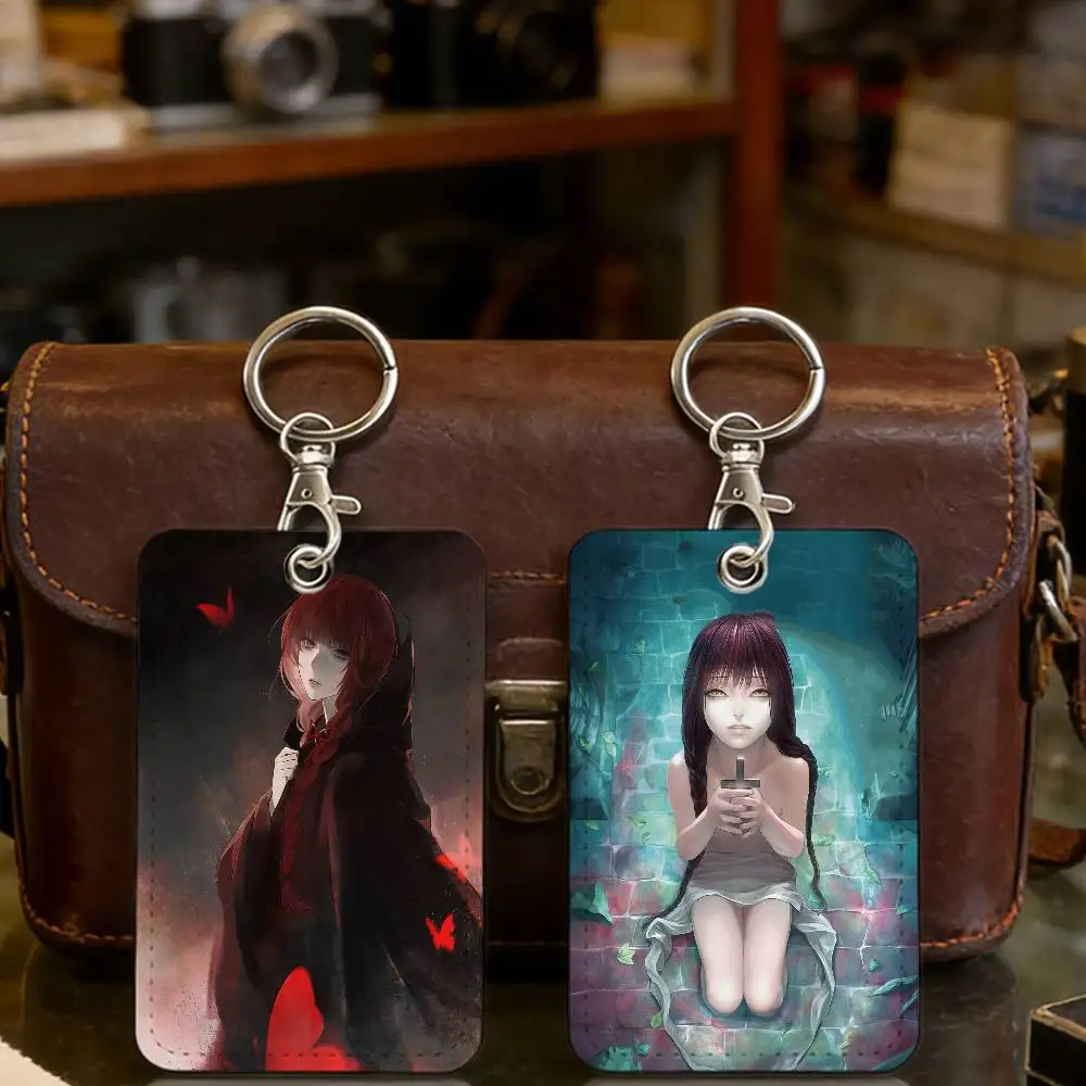 Game The House In Fata Morgana Card Holder Keychain Badge Holder ID Card Pass Hang Rope Lariat Lanyard for Key Rings
