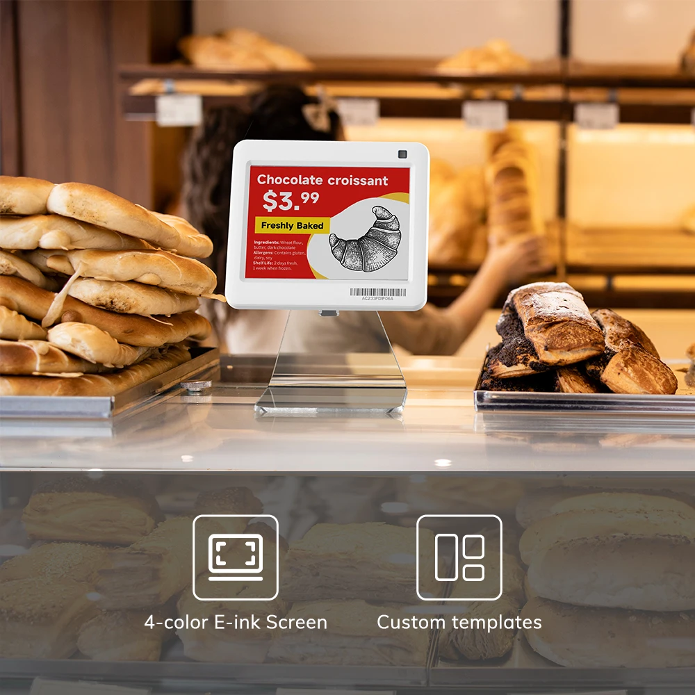 4 Farben Mobile App gesteuert 4,2 Zoll Epaper ESL Digital DIY E-Tinte Preisschild ESL Elektronisches Regaletikett Elektronisch